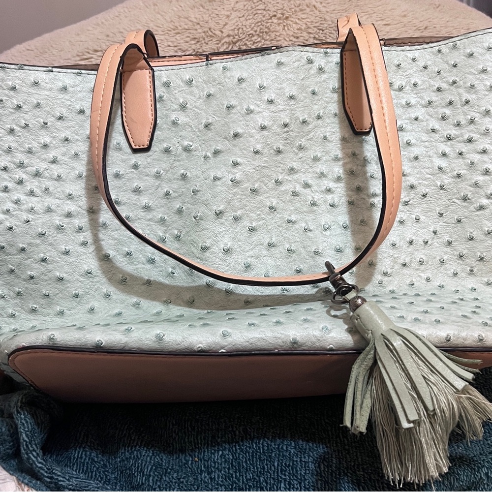 Mint green purse